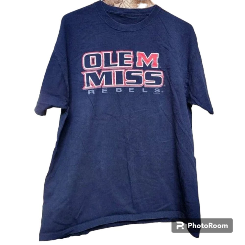 Ole Miss Rebels T-Shirt Size L College University Mississippi